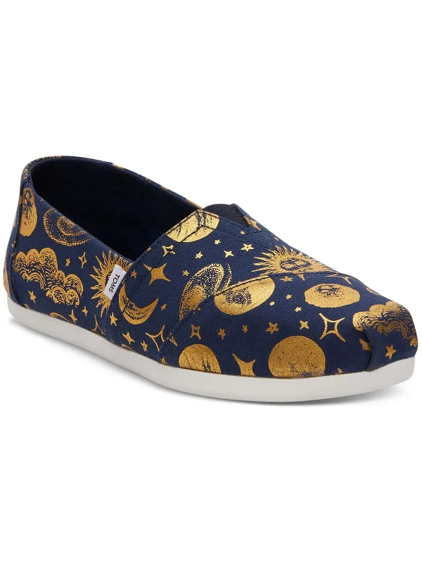 CELESTIAL PRINT Womens Laceless Flat Loafers