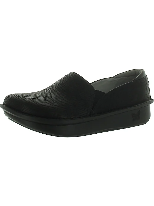 Deb Womens Leather Slip-On Loafers