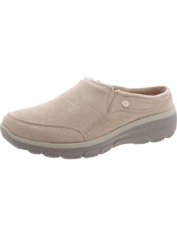 Easy Going Womens Faux Fur Lined Cozy Slip-On Sneakers