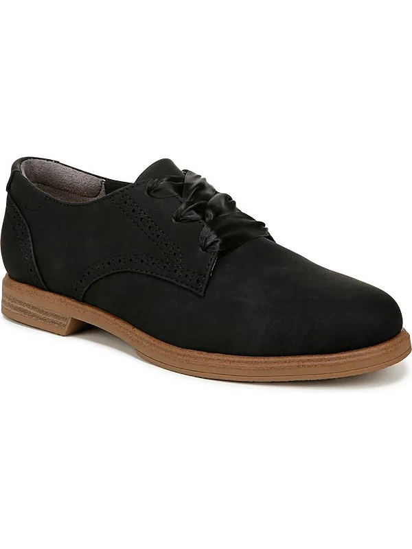 Hello Oxford Womens Faux Suede Lace-Up Oxfords