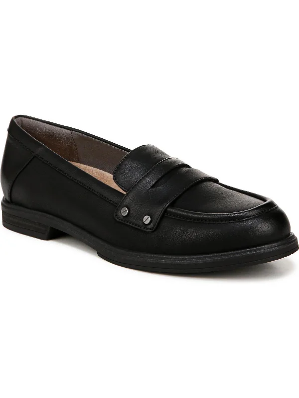 Hello Womens Faux Leather Penny Loafers