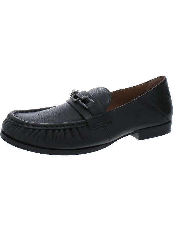 Janella Womens Leather Slip-On Loafers