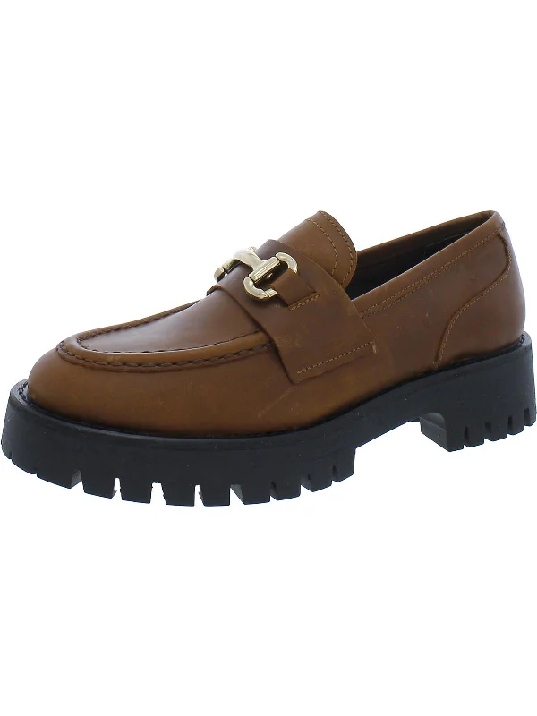 Lando Womens Faux Leather Slip-On Loafers