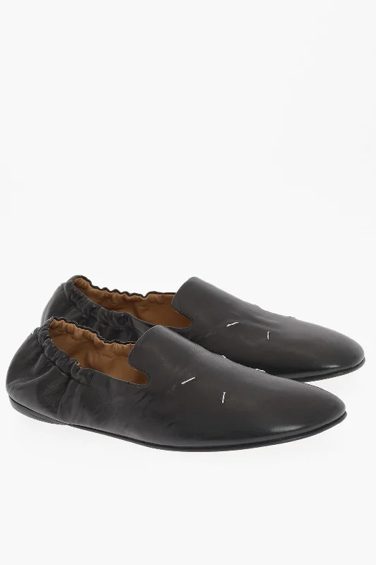 Maison Margiela Mm22 Leather Loafers With Square Toe