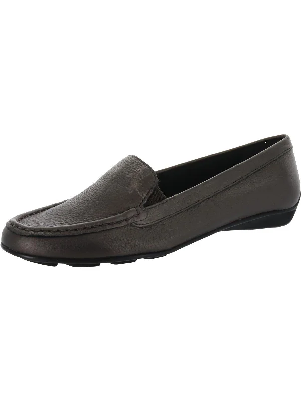 Mick Womens Leather Padded Insole Loafers