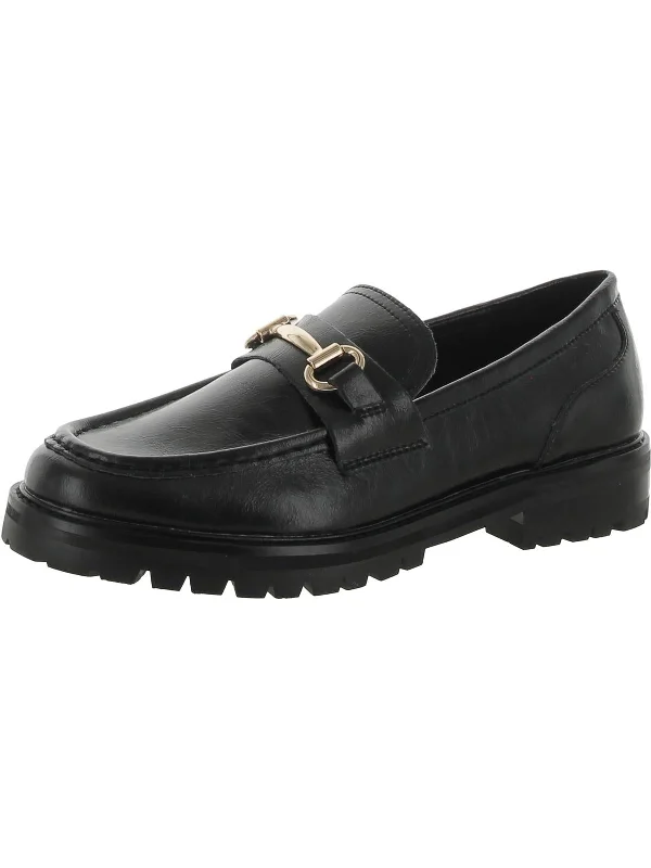 Mistor Womens Patent Lugged Sole Loafers