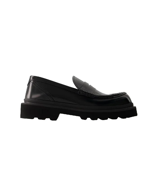 Penny-Slot Loafers - Dolce&Gabbana - Leather - Black