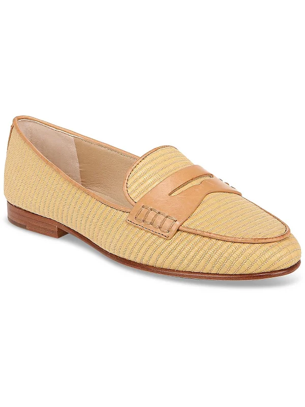 Penny Womens Faux Leather Slip-On Loafers