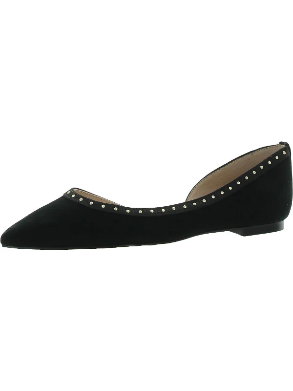 Roni Womens Suede Studded Loafers