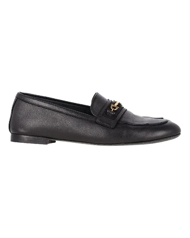 Salvatore Ferragamo Archie Loafers in Black Leather