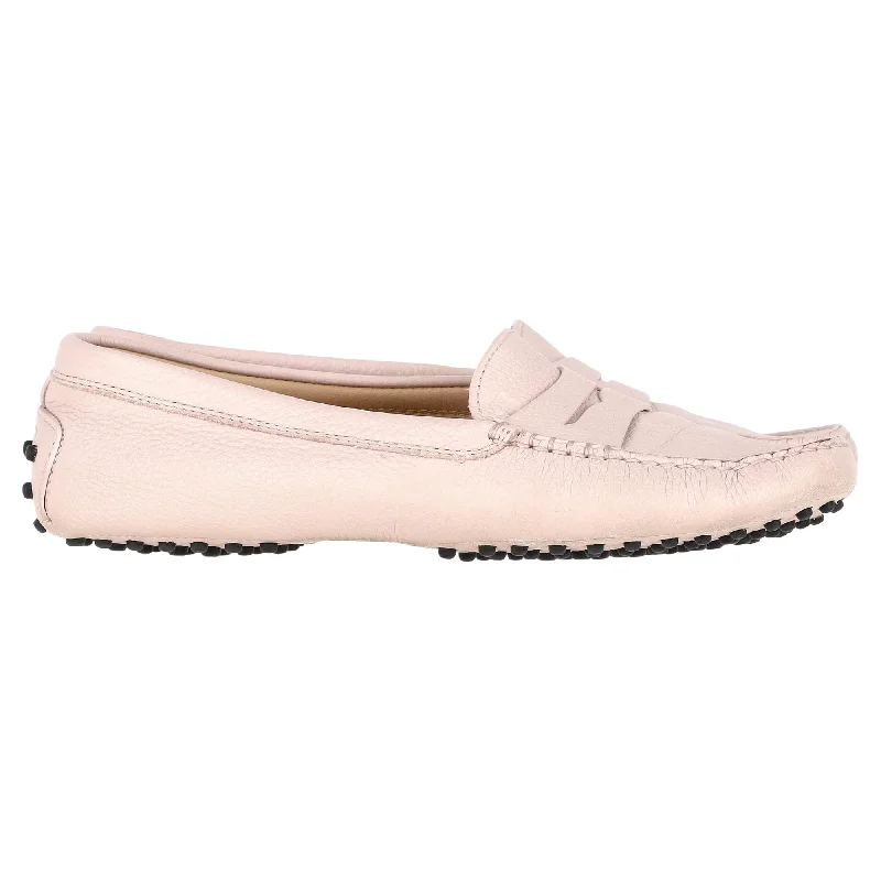 Tod's Gommino Driving Loafers in Pink Leather