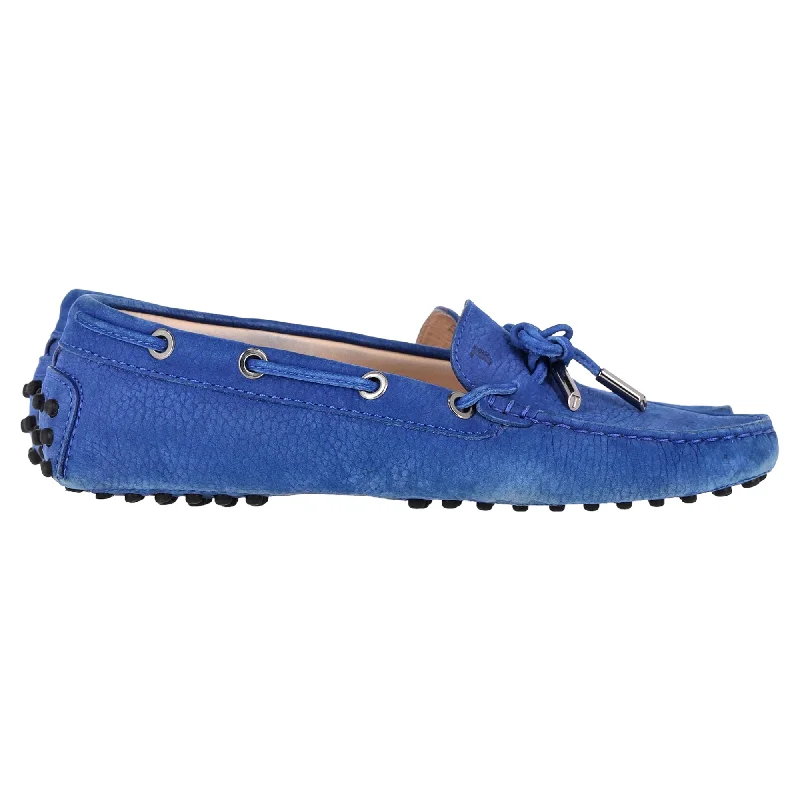 Tod's Gommino Loafers in Blue Suede