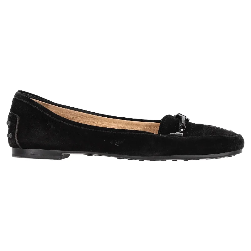 Tod's Loafers in Black Suede