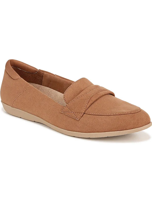 Womens Faux Suede Slip-On Loafers