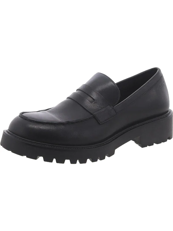 Womens Leather Round toe Loafers