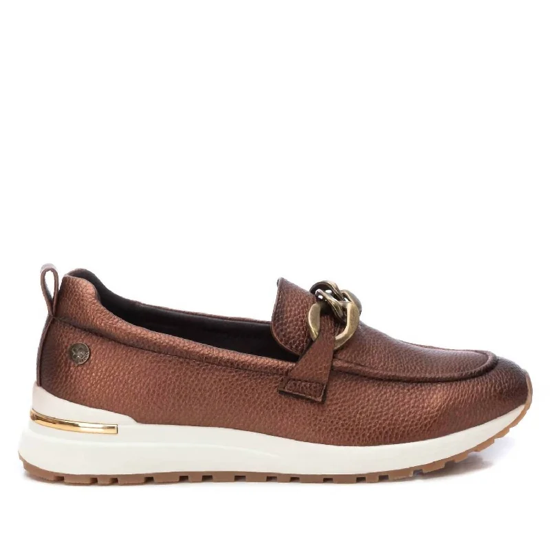 Women's Mmoccasins Shoes In Bronze