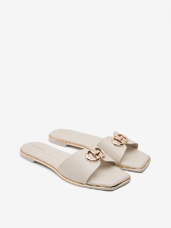 LUNA BLU Ivory Metal-Detailed Slides