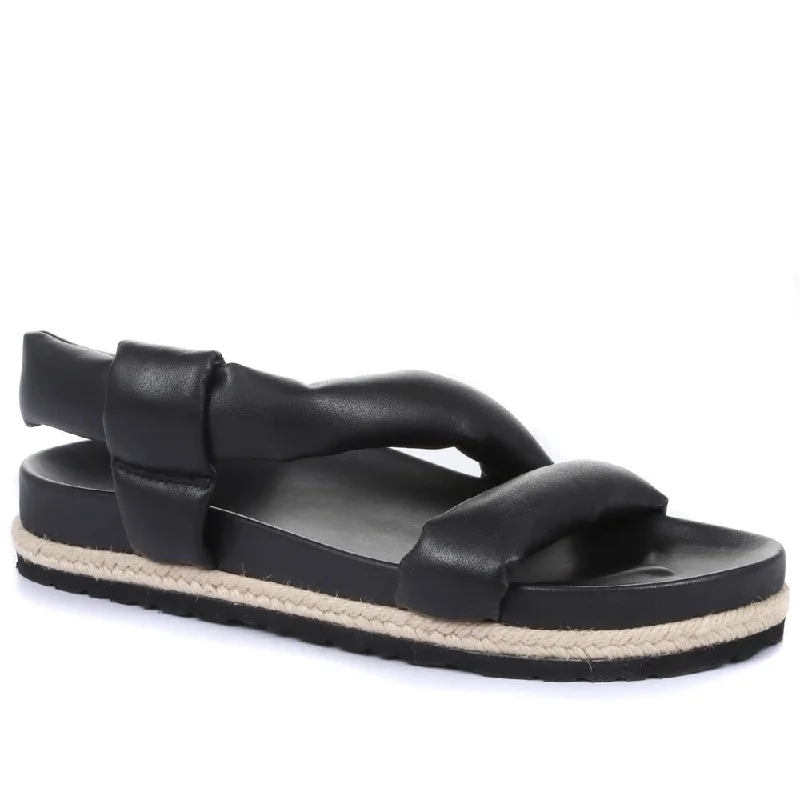 Mount Hope Leather Flatform Sandals - MOUNTHOPE / 319 936