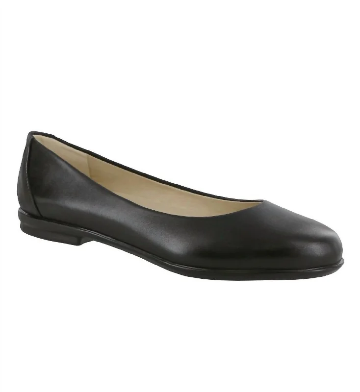 Sas Women's Scenic Ballet Flat - Double Wide In Black